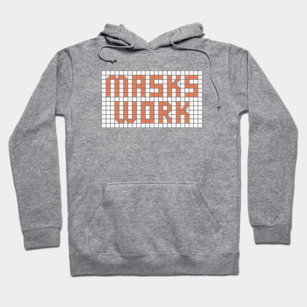 Science: Masks work (orange tile letters) Hoodie by Ofeefee